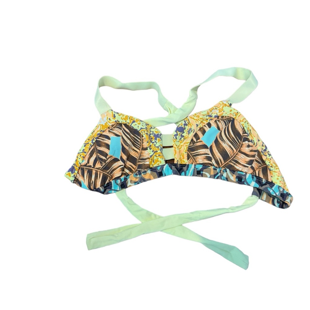 Maaji Bikini Top Size Small with Crossed Back and Tie